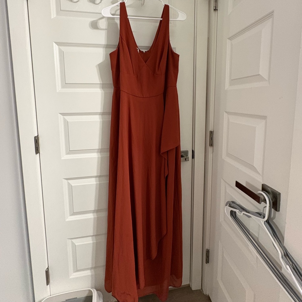 David's Bridal Terracotta Maxi Dress